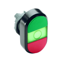 Кнопка двойная MPD3-11G зеленая/красная зеленая линза с текстом ON/OFF ABB