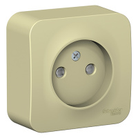 Blanca о/у Розетка без заземления со шторками изол.пл., 16А, 250В, бежевый Systeme Electric