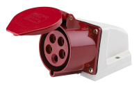 Розетка стационарная 113 2Р+РЕ 16А 220В IP44 РС-102 DEKraft