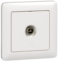 Розетка TV оконечная скрытой установки в сборе Wessen Хит Белый