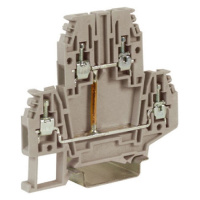 DBC.2/CIGR, проходной зажим серый 2 уровня 2,5 кв.мм, с перемычкой между уровнями DKC