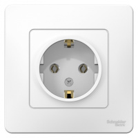 Розетка с заземлением без шторок скрытой установки 16A 250В Systeme Electric Blanca Белый