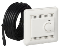 Регулятор теплого пола с датчиком 10A в сборе с рамкой Wessen 59 Белый