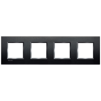 Рамка прямоугольная 2+2+2+2 мод Bticino Living Light Антрацит