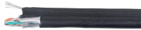 Кабель связи витая пара F/UTP кат.5E 4х2х24AWG, LDPE трос 1,2мм, 305м черный ITK