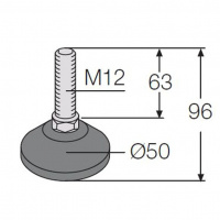Ножки М12 (нагрузка 500кг на каждую) для выравнивания по высоте м12 ABB IS2