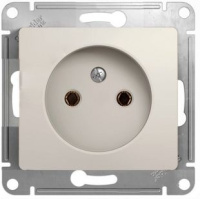 Розетка без заземления 16A 250В механизм Systeme Electric Glossa Молочный