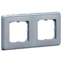 Рамка 2-постовая Legrand Cariva Жемчужно-серый