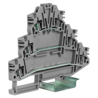 HLD.2/GR(Ex) пружинный зажим трех-уровневый 2,5 кв.мм, серый DKC