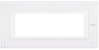 Рамка прямоугольная итальянский стандарт ITA 6 мод Bticino Axolute Белое стекло 