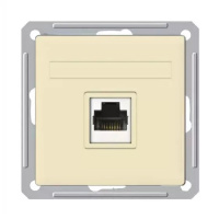 Розетка телефонная 1-ая RJ11 Wessen 59 Слоновая кость