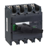 Выключатель-разъединитель, монтаж на плате 4P / с чёрной рукояткой Schneder Electrc nterpact NS400