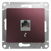 Розетка телефонная RJ11 механизм Systeme Electric Glossa Баклажановый