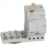 Дифференциальный блок DX3 - тип Hpi - 300 мА - 4П - 400 В~ - 40 А - 3 модуля Legrand