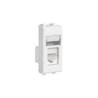 Компьютерная розетка RJ-45 модульная, кат.6, "Avanti", "Белое облако", 1 модуль DKC