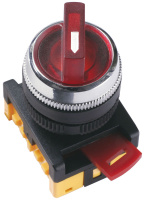 Переключатель АNС-22-2 на 2 фикс.полож.красный неон/240В I-O 1з+1P IEK