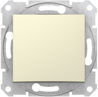 Переключатель перекрестный 1-клавишный 10A Schneider Electric Sedna Бежевый