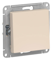 SE AtlasDesign Выключатель 1-клавишный 2-полюсный Бежевый 10А мех