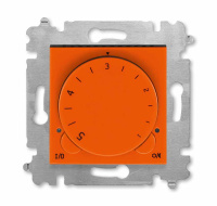 Терморегулятор с поворотной ручкой 16А оранжевый / дымчатый чёрный ABB Levit
