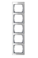 Рамка 5-постовая вертикальная Jung SL 500 Серебро