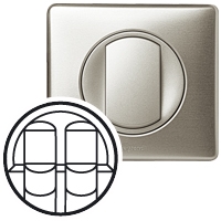 Накладка розетки RJ45 компьютерной двойной Legrand Celiane Титан