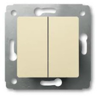 Переключатель 2-клавишный на 2 направления 10A Legrand Cariva Слоновая кость