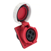 Розетка стационарная внутренняя угловая 4242 3P+PE 32A 380В IP67 EKF PROxima