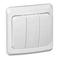 Этюд с/у 3-клавишный Выключатель 10 Ах, белый,  SE