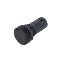 Systeme Electric Кнопка SB7 моноблочная 22мм черная с возвратом, пластик, 1НО+1НЗ, IP65