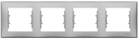Рамка 4-постовая горизонтальная Schneider Electric Sedna Алюминий