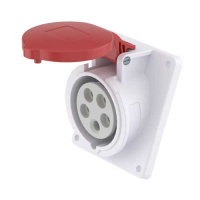 Розетка панельная с наклоном IP44 32А 3P+E+N 400В DKC