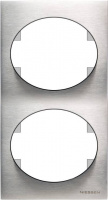 Рамка 2-постовая вертикальная ABB NIE Tacto Нержавеющая сталь