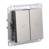 SE AtlasDesign Выключатель 2-клавишный для жалюзи Шампань 2х сх.4 10А мех