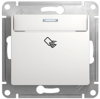 Выключатель карточный 10A (схема 6) Systeme Electric Glossa Белый