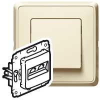 Розетка телефонная 2-ая RJ11 Legrand Cariva Слоновая кость