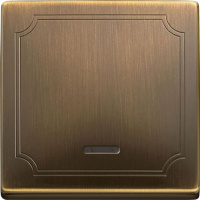 Клавиша 1-ая с линзой подсветки Merten System Design Античная латунь