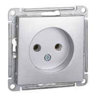 W59 Розетка без заземления без шторок, 16А, механизм, матовый хром Schneider Electric