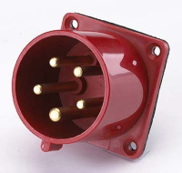 Вилка для скрытой проводки 615 3Р+РЕ+N 16А 380В IP44 DEKraft