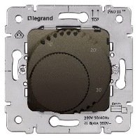 Термостат c LED-индикатором НЗ-контакт 5A cos φ=1 / 2A cos φ=0,6 Legrand Galea Life Темная Бронза