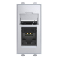 Компьютерная розетка RJ-45 модульная, кат.5е, "Avanti", "Закаленнаясталь", 1 модуль DKC