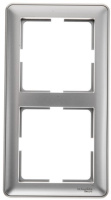 Рамка 2-постовая Wessen 59 Матовый хром