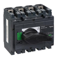 Выключатель-разъединитель, монтаж на плате 4P / с чёрной рукояткой Schneder Electrc nterpact NS250-100A
