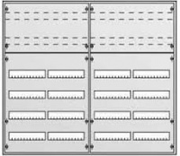 Шкаф с дверцей в нишу 984х1060х120, DIN125мм-6рядов/192(288)мод, IP31 / 30117 ABB U