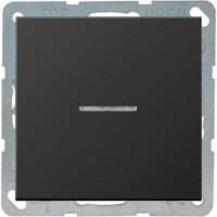 Клавиша для одинарного выключателя с окошком Jung Eco Profi Черный матовый