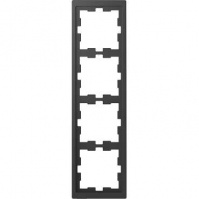 Рамка 4-постовая Merten D-Life Антрацит