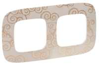 Рамка 2-постовая Legrand Valena Allure Нарцисс золото