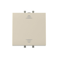 Выключатель одноклавишный модульный, "Avanti", "Ванильная дымка", 2 модуля DKC