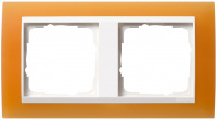 Рамка 2-постовая Gira Event Матовый Оранжевый/Белый глянец