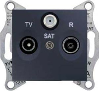 Розетка TV/R-SAT проходная 4dB Schneider Electric Sedna Графит