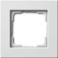 Рамка 1-постовая для установки заподлицо Gira E22 Белый глянец